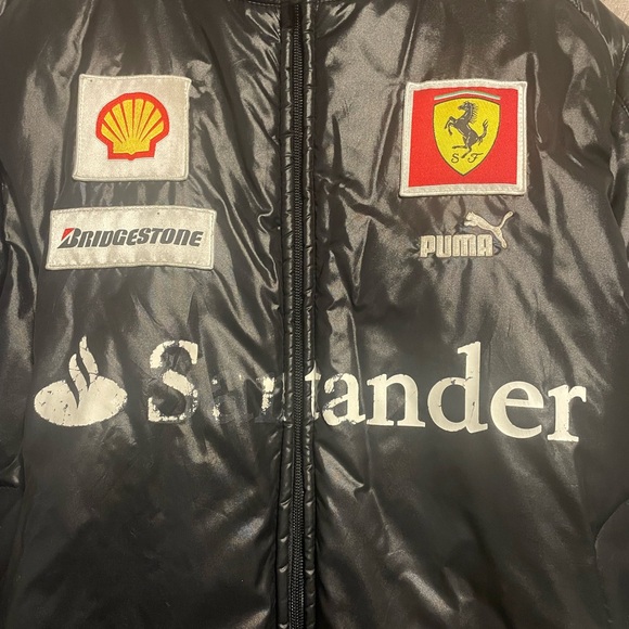 Vintage Puma Ferrari Black Puffer Jacket, Men’s S Unique - Picture 2 of 11